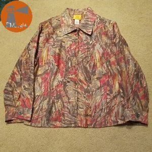 Ruby Rd Jacket with Zipper Size 8 Brown Mingled